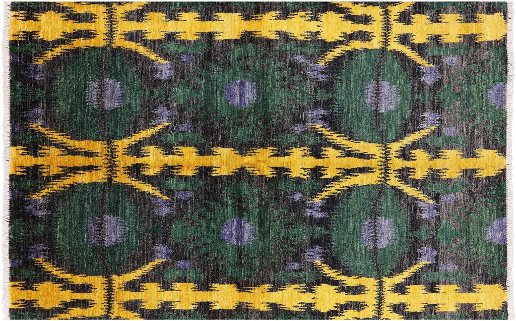 Ikat Hand Knotted Area Rug - Manhattan Rugs