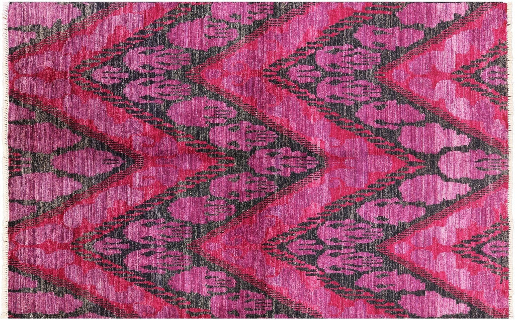 Ikat Hand Knotted Area Rug - Manhattan Rugs