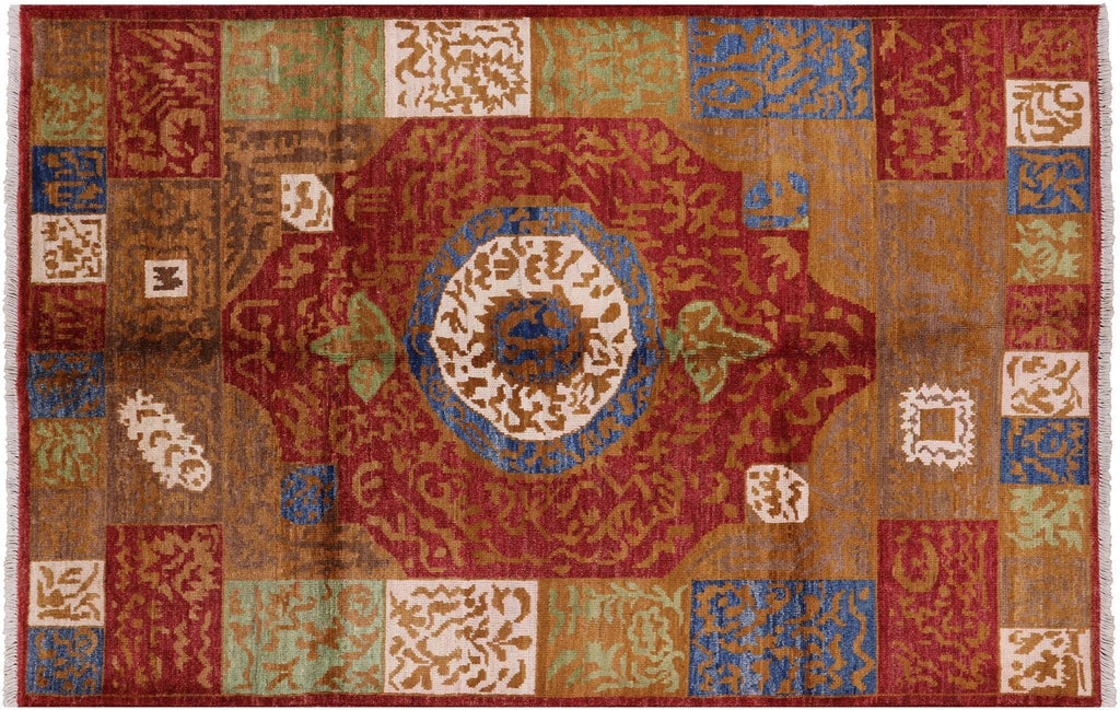 Ikat Hand Knotted Wool Area Rug - Manhattan Rugs