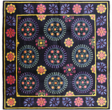 Square William Morris Hand Knotted Area Rug - Manhattan Rugs