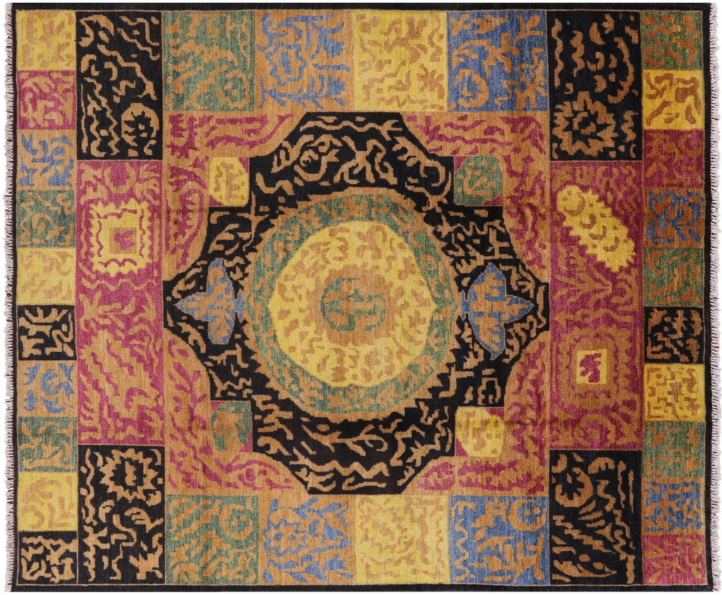 Ikat Handmade Wool Area Rug - Manhattan Rugs