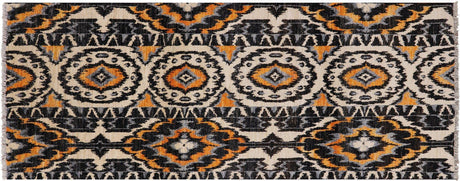 Runner Ikat Hand Knotted Wool Rug - Manhattan Rugs
