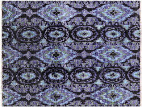 Ikat Hand Knotted Area Rug - Manhattan Rugs