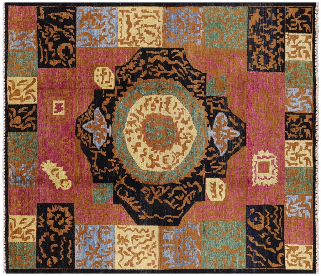 Ikat Hand-Knotted Wool Rug - Manhattan Rugs