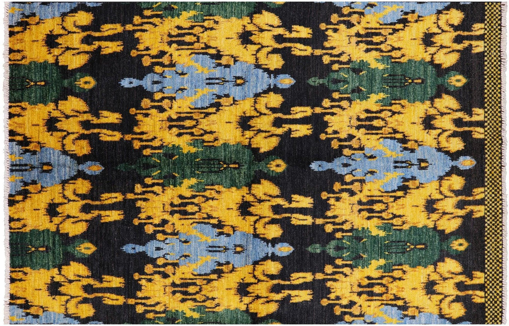 Ikat Hand Knotted Wool Area Rug - Manhattan Rugs