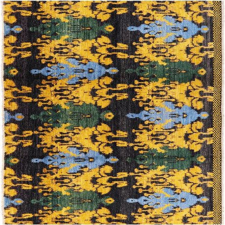 Square Ikat Hand Knotted Area Rug - Manhattan Rugs