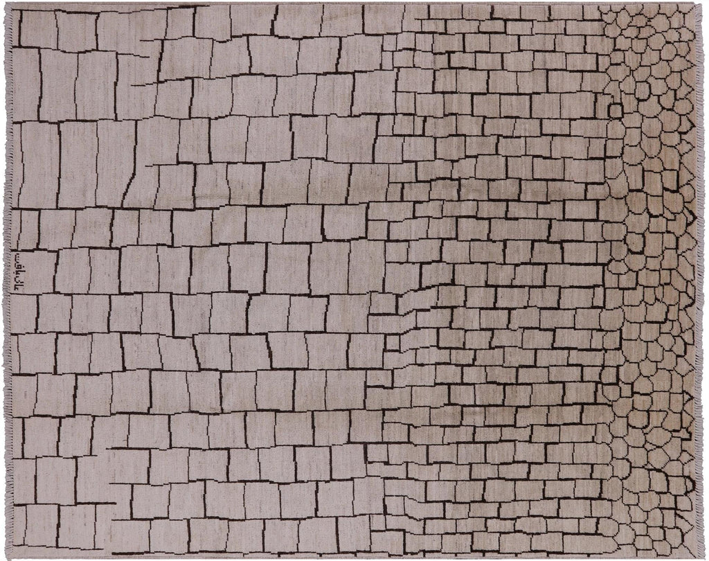 Signed Moroccan Hand Knotted Wool Rug - Manhattan Rugs