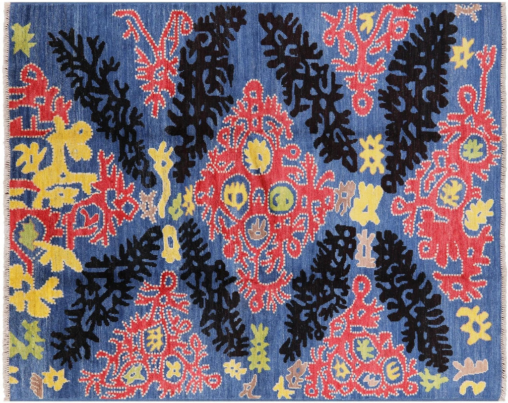 Ikat Handmade Wool Area Rug - Manhattan Rugs