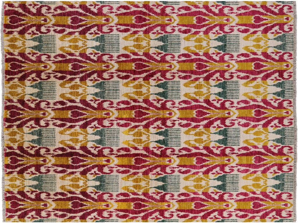 Ikat Hand-Knotted Wool Rug - Manhattan Rugs