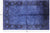 Blue 6' 0" X 9' 2" Overdyed Full Pile Handmade Wool Rug - P5540