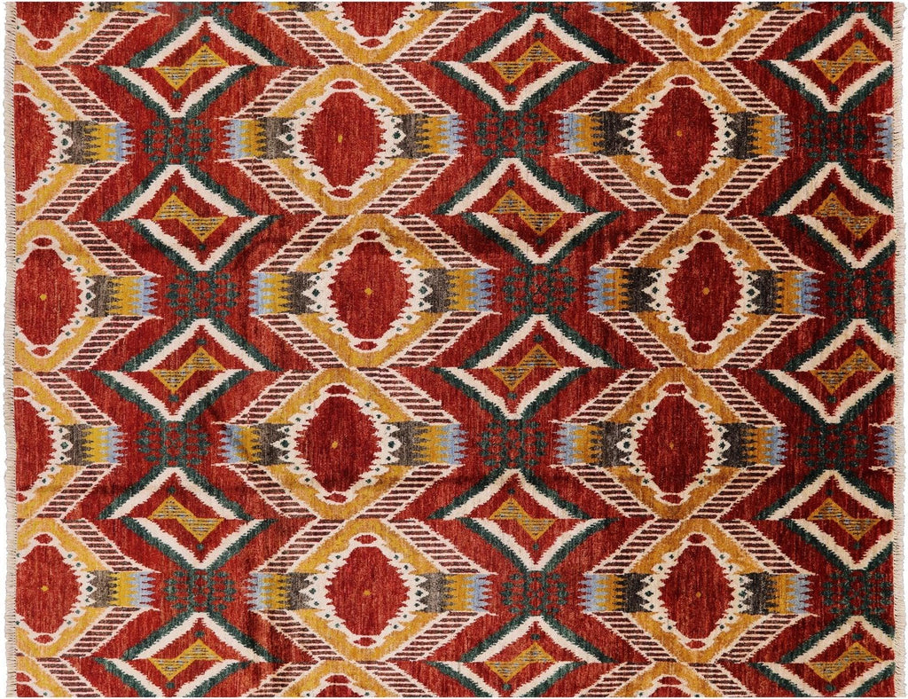 Ikat Hand Knotted Wool Rug - Manhattan Rugs