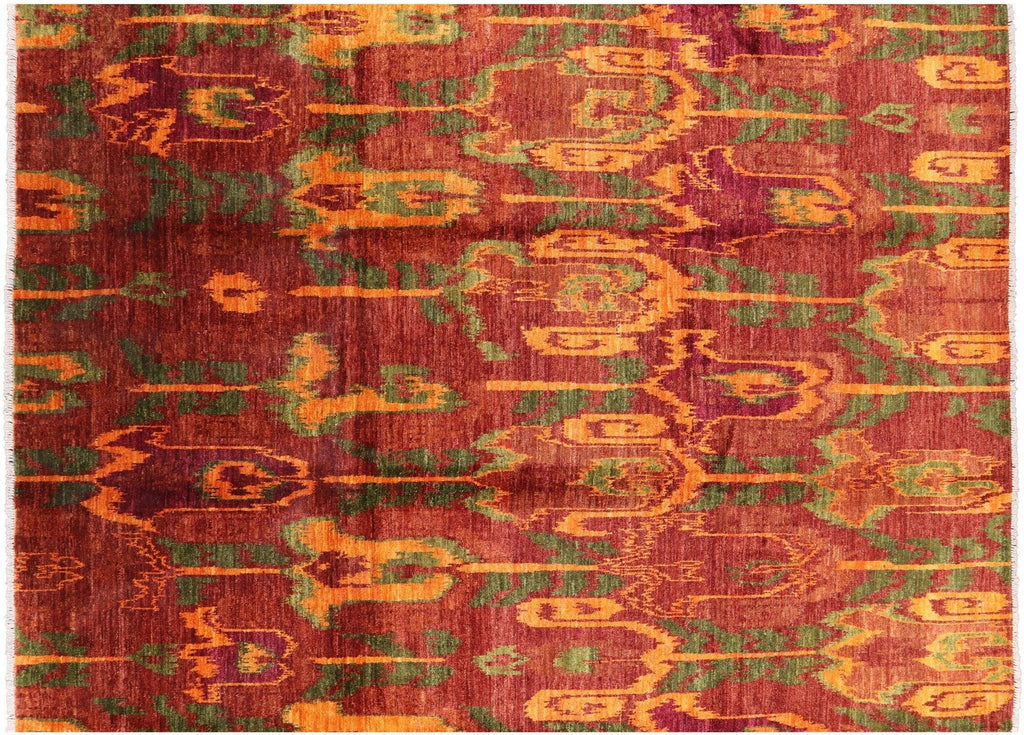 Ikat Handmade Wool Area Rug - Manhattan Rugs