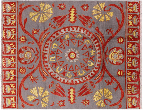 Ikat Hand Knotted Wool Rug - Manhattan Rugs