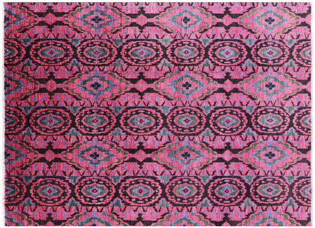 Ikat Hand Knotted Wool Rug - Manhattan Rugs