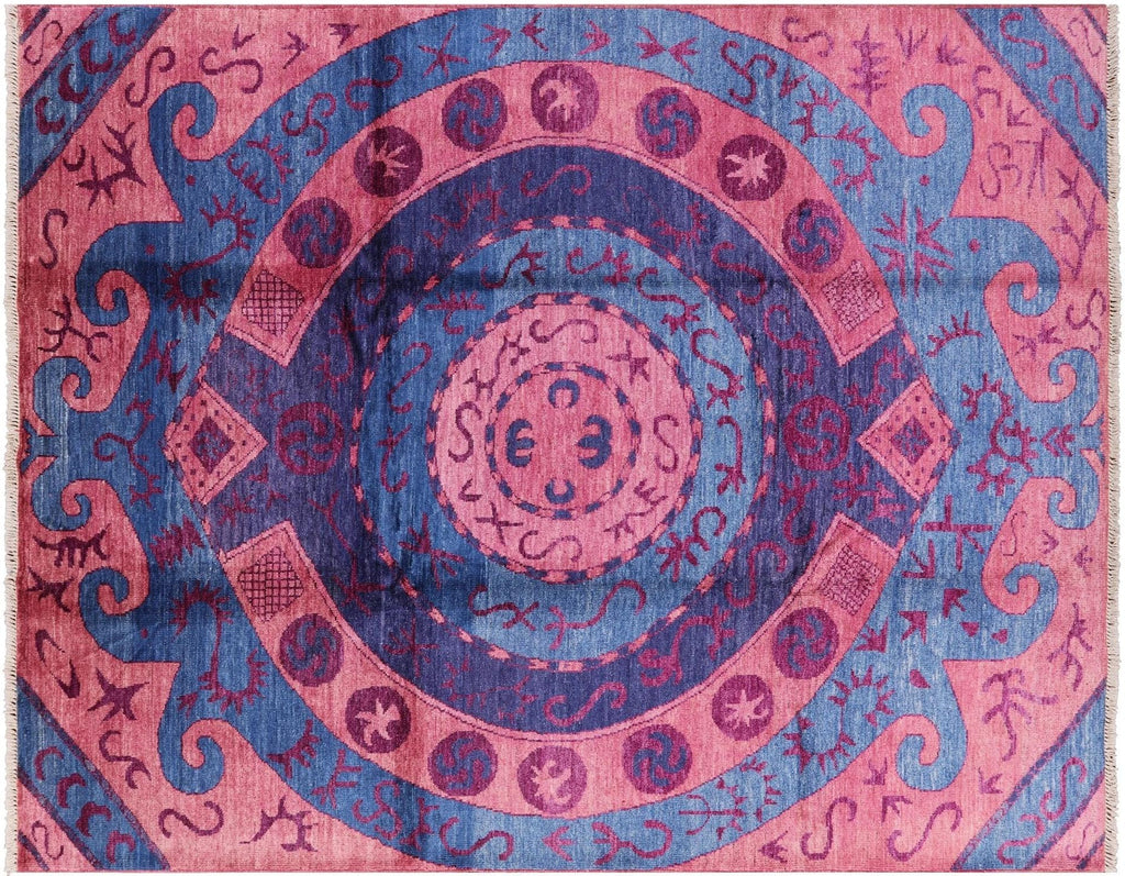 Ikat Hand Knotted Wool Rug - Manhattan Rugs