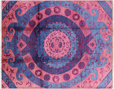 Ikat Hand Knotted Wool Rug - Manhattan Rugs