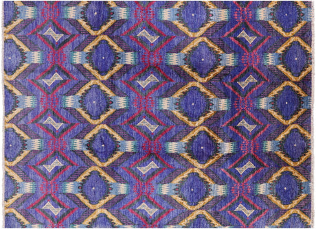 Ikat Hand-Knotted Wool Rug - Manhattan Rugs