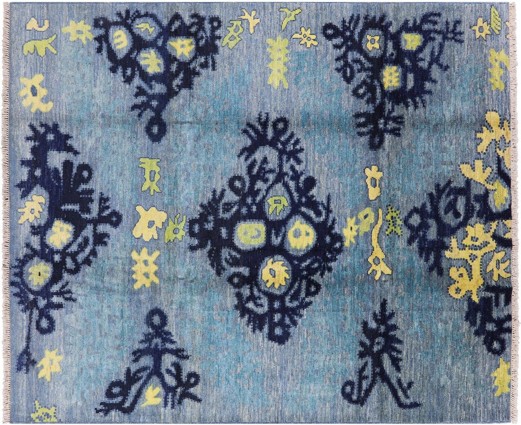 Ikat Hand Knotted Wool Rug - Manhattan Rugs