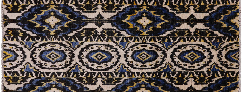 Ikat Hand Knotted Runner Rug - Manhattan Rugs