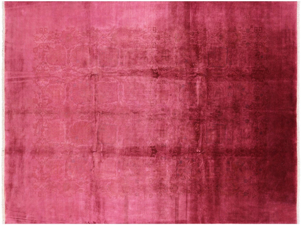 Overdyed Full Pile Hand Knotted Wool Rug - Manhattan Rugs