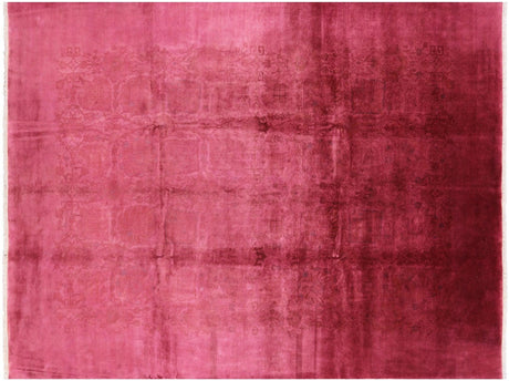 Overdyed Full Pile Hand Knotted Wool Rug - Manhattan Rugs