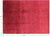 Red 9' 7" X 13' 6" Hand Knotted Overdyed Full Pile Wool Rug - P6329