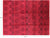 Red 9' 1" X 12' 1" Overdyed Full Pile Hand Knotted Wool Rug - P6338