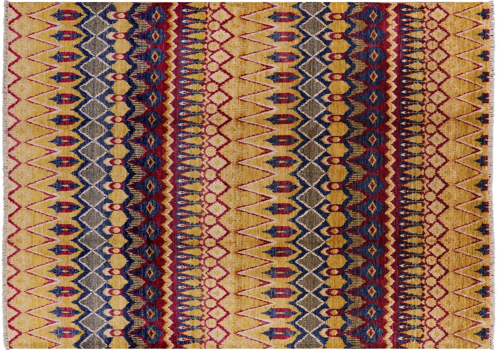 Ikat Hand-Knotted Wool Rug - Manhattan Rugs