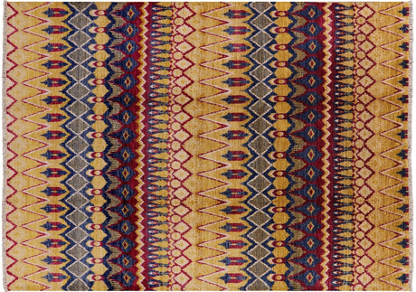 Ikat Hand-Knotted Wool Rug - Manhattan Rugs