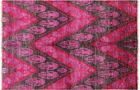 Ikat Hand Knotted Wool Area Rug - Manhattan Rugs