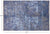 Blue 6' 2" X 9' 3" Persian Wool & Silk Handmade Rug - P6773