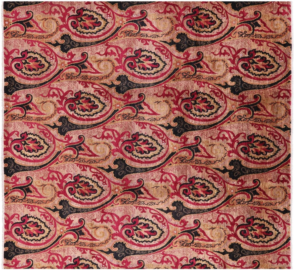 Square Hand Knotted William Morris Wool Rug - Manhattan Rugs