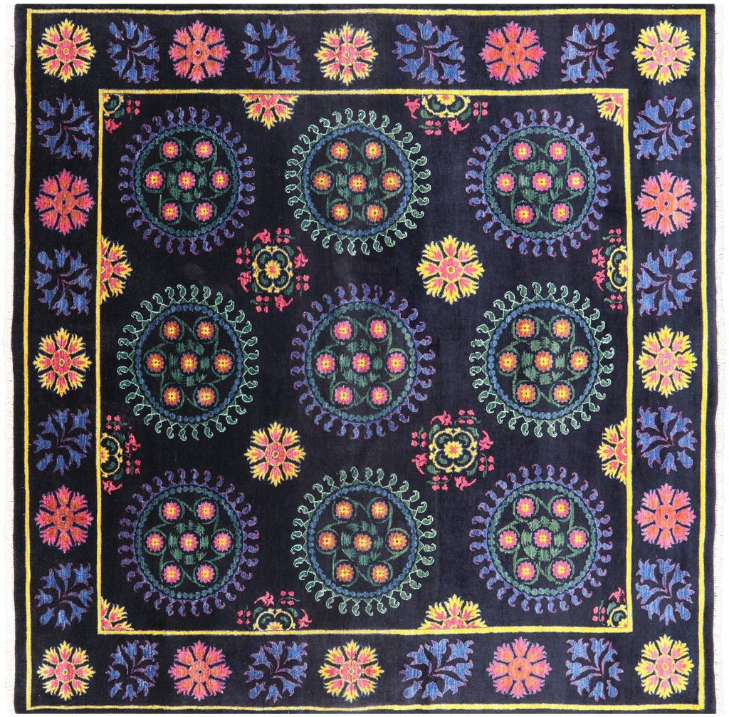 Square William Morris Hand Knotted Rug - Manhattan Rugs