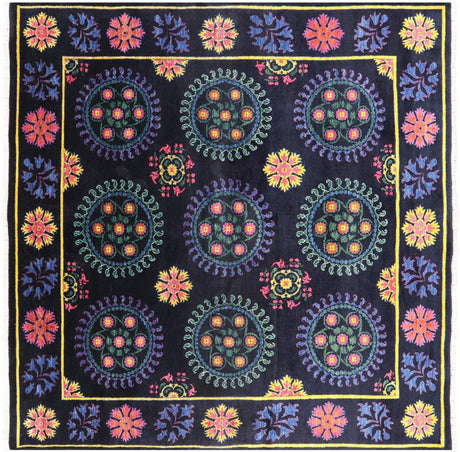 Square William Morris Hand Knotted Rug - Manhattan Rugs