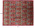 Red 7' 10" X 10' 1" Hand-Knotted William Morris Wool Rug - P6957