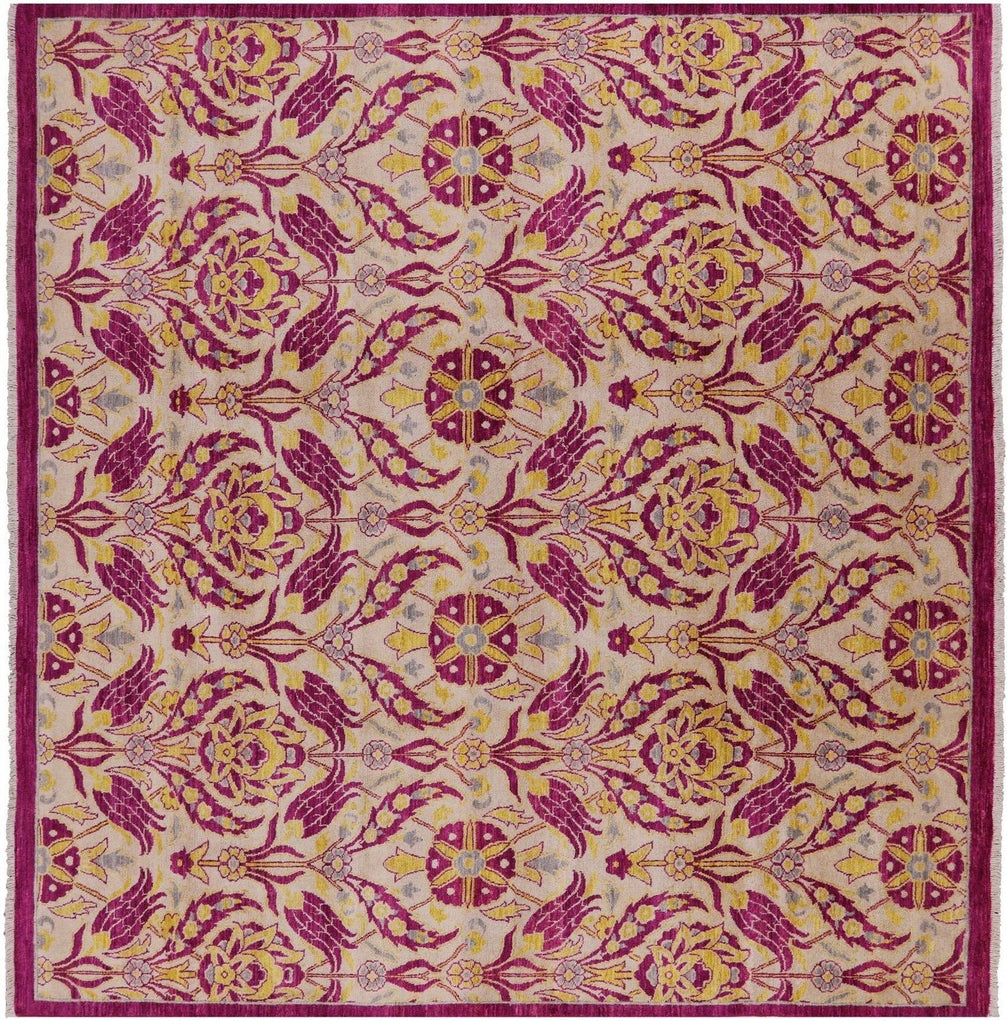 Square William Morris Hand Knotted Wool Rug - Manhattan Rugs