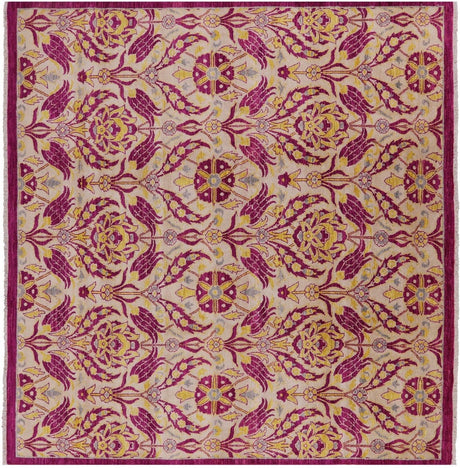 Square William Morris Hand Knotted Wool Rug - Manhattan Rugs