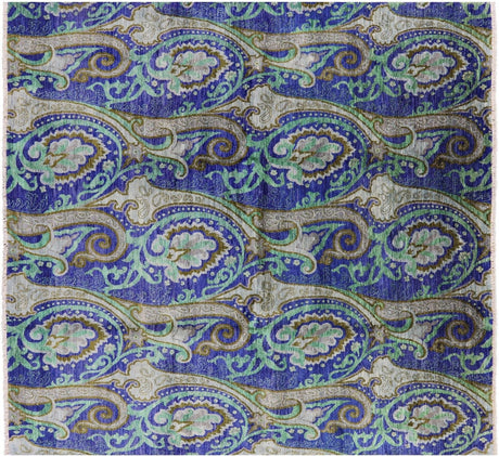 Square Handmade William Morris Rug - Manhattan Rugs