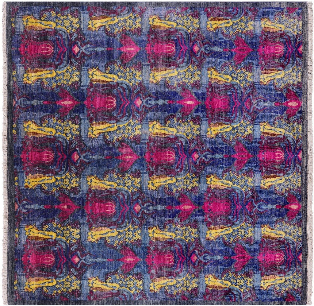 Square William Morris Handmade Wool Rug - Manhattan Rugs