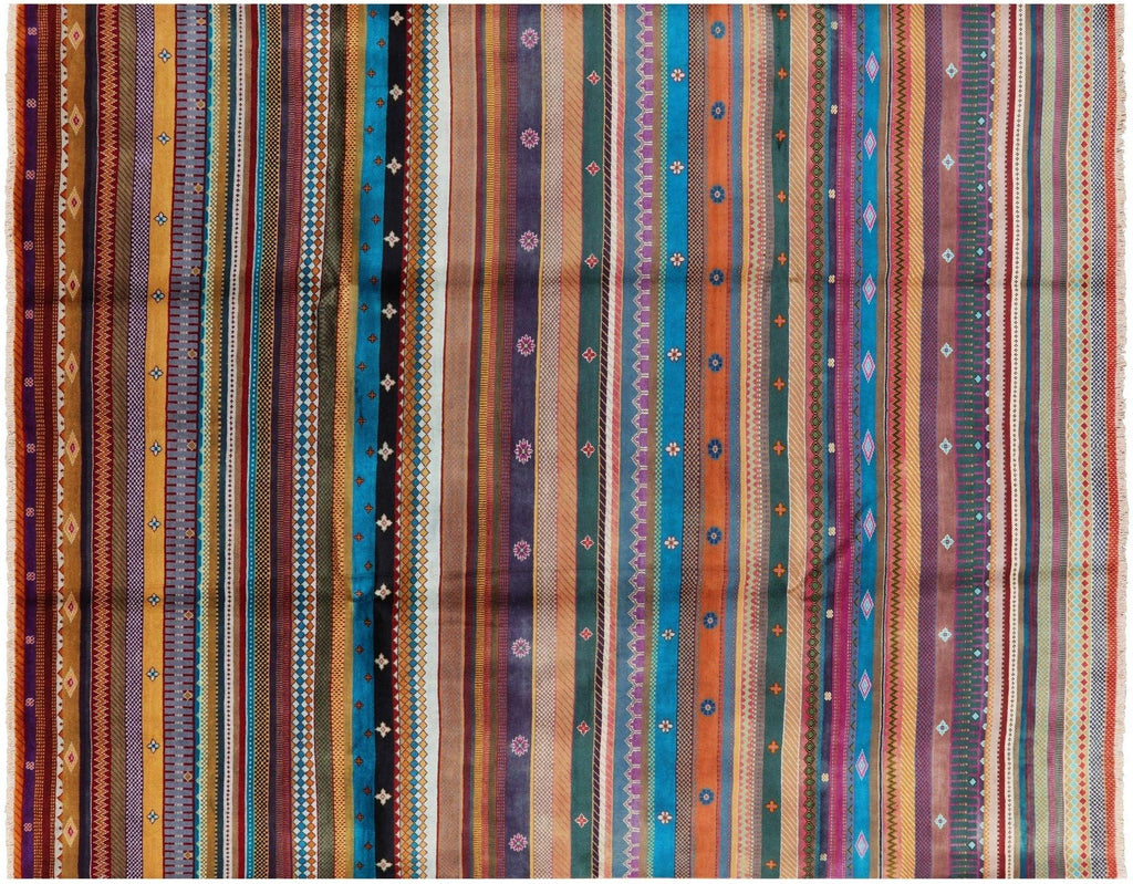 Hand Knotted Persian Gabbeh Loribaft Area Rug - Manhattan Rugs