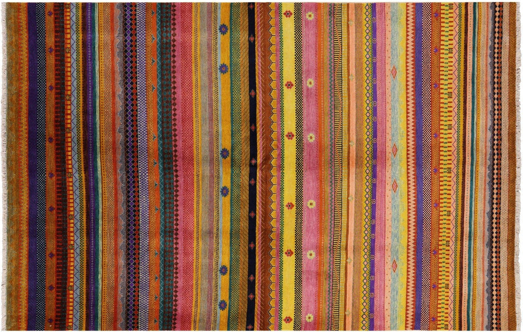 Gabbeh Loribaft Hand Knotted Wool Rug - Manhattan Rugs