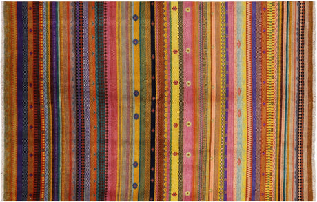 Gabbeh Loribaft Hand Knotted Wool Rug - Manhattan Rugs