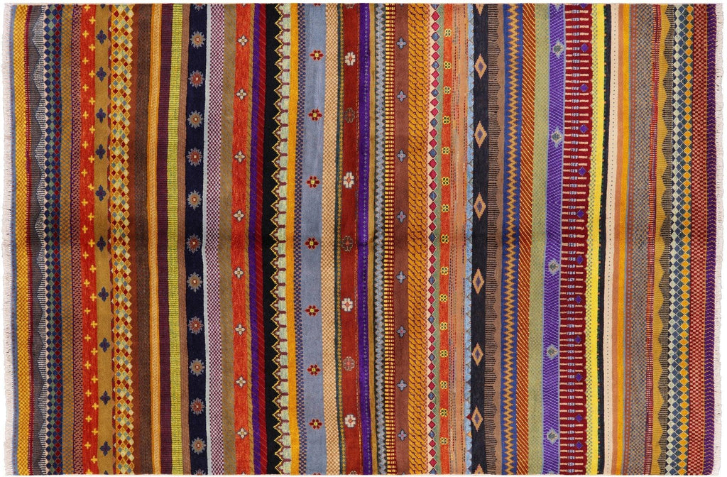 Gabbeh Loribaft Hand Knotted Wool Rug - Manhattan Rugs