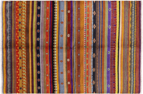 Gabbeh Loribaft Hand Knotted Wool Rug - Manhattan Rugs