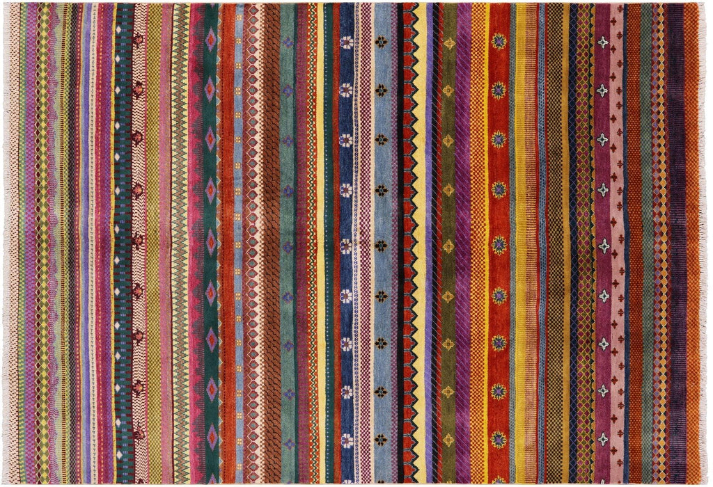 Persian Gabbeh Hand Knotted Loribaft Wool Rug - Manhattan Rugs