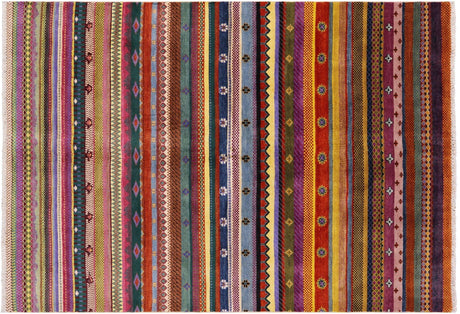 Persian Gabbeh Hand Knotted Loribaft Wool Rug - Manhattan Rugs