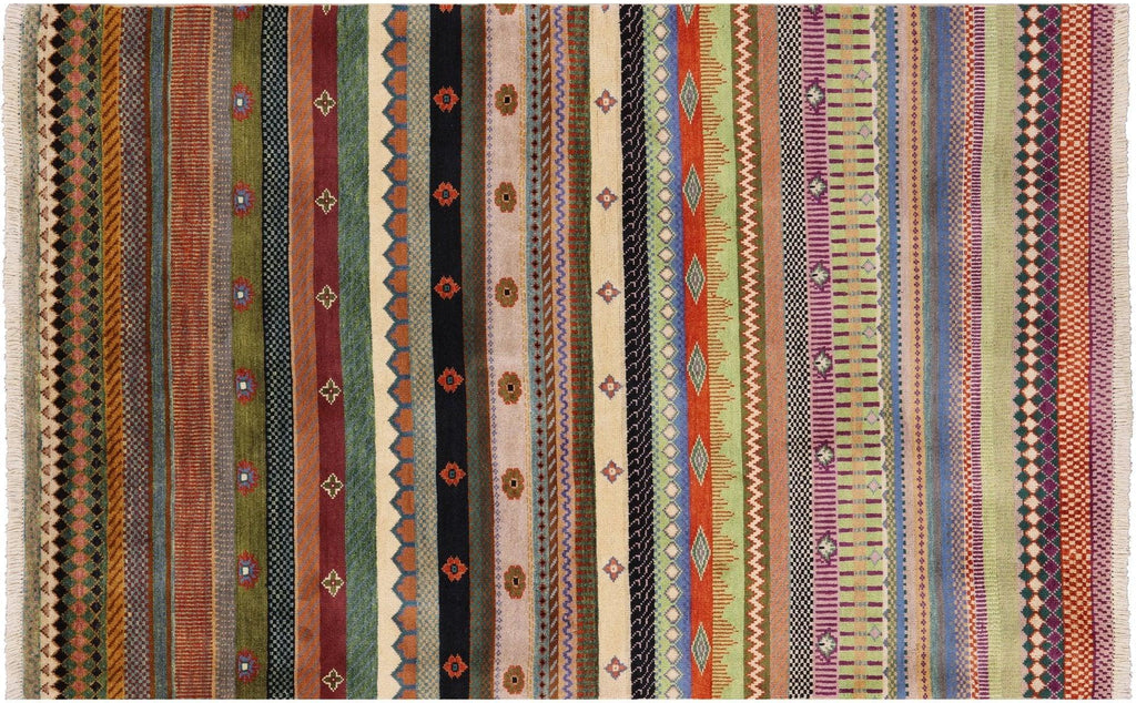 Persian Gabbeh Loribaft Hand Knotted Area Rug - Manhattan Rugs