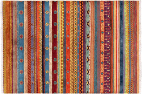 Hand Knotted Loribaft Gabbeh Wool Rug - Manhattan Rugs