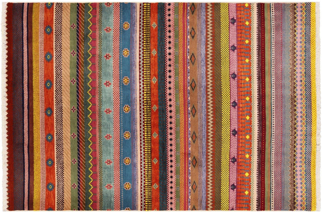 Handmade Persian Gabbeh Loribaft Wool Rug - Manhattan Rugs