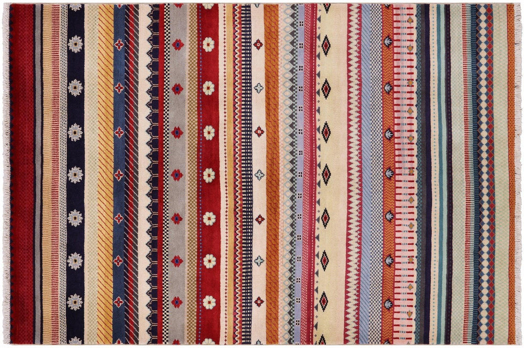 Gabbeh Loribaft Hand Knotted Rug - Manhattan Rugs